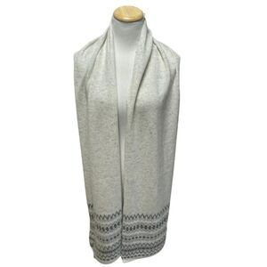Martha Stewart Cashmere Ivory Winter Scarf Wrap Shawl For Women's